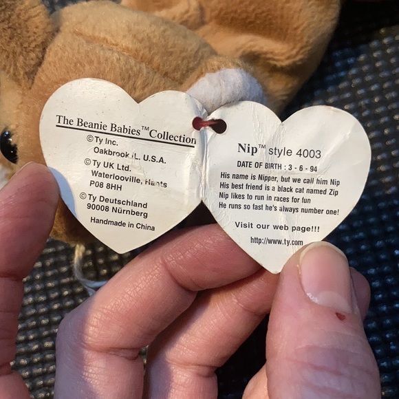 Bundle of Vintage Beanie Babies “Snip” and “Nip” 4th Generation - Picture 8 of 12